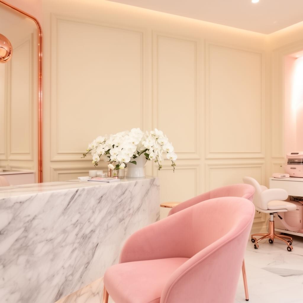 Innenraum des Nagelstudios Mia Nails Karlsruhe